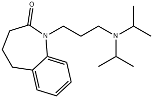 2,3,4,5-Tetrahydro-1-[3-(diisopropylamino)propyl]-1H-1-benzazepin-2-one 结构式