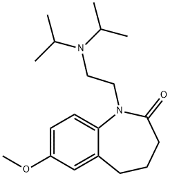 2,3,4,5-Tetrahydro-1-[2-(diisopropylamino)ethyl]-7-methoxy-1H-1-benzazepin-2-one 结构式