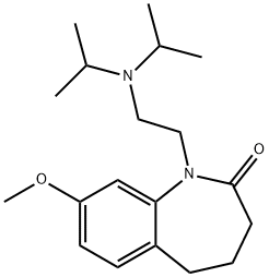 2,3,4,5-Tetrahydro-1-[2-(diisopropylamino)ethyl]-8-methoxy-1H-1-benzazepin-2-one 结构式