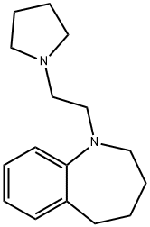 2,3,4,5-Tetrahydro-1-[2-(1-pyrrolidinyl)ethyl]-1H-1-benzazepine 结构式