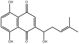 シカルキン(シコニン/アルカニン≒1:1) 化学構造式