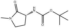 Carbamic acid, [(3R)-1-methyl-2-oxo-3-pyrrolidinyl]-, 1,1-dimethylethyl ester Struktur