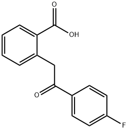 2-(4-フルオロ-β-オキソフェネチル)安息香酸 化学構造式