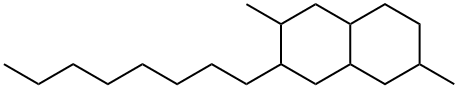 2,6-ジメチル-3-オクチルデカヒドロナフタレン 化学構造式
