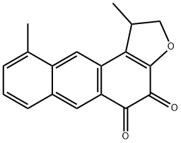 1,2-ジヒドロ-1,10-ジメチルアントラ[2,1-b]フラン-4,5-ジオン 化学構造式