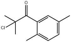 2-クロロ-1-(2,5-ジメチルフェニル)-2-メチル-1-プロパノン 化学構造式