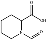 1-ホルミル-2-ピペリジンカルボン酸 化学構造式