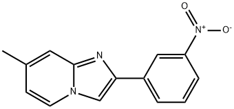 7-甲基-2-(3-硝基苯基)咪唑并[1,2-A]吡啶 结构式