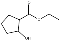 2-ヒドロキシシクロペンタンカルボン酸エチル 化学構造式