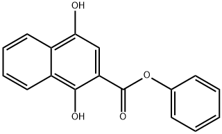 1,4-ジヒドロキシ-2-ナフトエ酸 フェニル 化学構造式