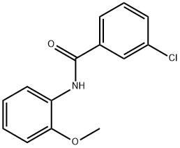 3-氯-N-(2-甲氧基苯基)苯甲酰胺, 54979-75-8, 结构式