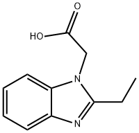 2-(2-乙基-1H-1,3-苯并二唑-1-基)乙酸 结构式