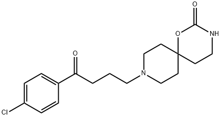 9-[3-(p-Chlorobenzoyl)propyl]-1-oxa-3,9-diazaspiro[5.5]undecan-2-one Struktur
