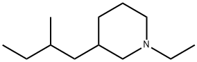 1-エチル-3-(2-メチルブチル)ピペリジン 化学構造式