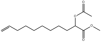 2-(アセチルオキシ)-10-ウンデセン酸メチル 化学構造式