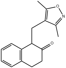1-[(3,5-Dimethylisoxazol-4-yl)methyl]-3,4-dihydronaphthalen-2(1H)-one Struktur