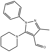 3-METHYL-1-PHENYL-5-PIPERIDIN-1-YL-1H-PYRAZOLE-4-CARBALDEHYDE Structure