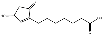 (R)-(+)-3-HYDROXY-5-OXO-1-CYCLOPENTENE-1-HEPTANOIC ACID Structure