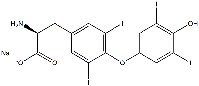 甲状腺素钠, 55-03-7                                           , 结构式