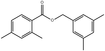 2,4-ジメチル安息香酸(3,5-ジメチルフェニル)メチル 化学構造式