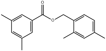 3,5-ジメチル安息香酸(2,4-ジメチルフェニル)メチル 化学構造式