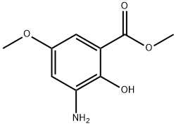 2-羟基-3-氨基-5-甲氧基苯甲酸甲酯,55008-18-9,结构式