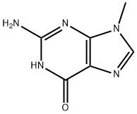 2-アミノ-9-メチル-1H-プリン-6(9H)-オン 化学構造式