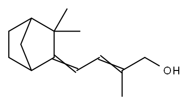 4-(3,3-ジメチルビシクロ[2.2.1]ヘプタ-2-イリデン)-2-メチル-2-ブテン-1-オール 化学構造式