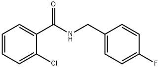 2-chloro-N-(4-fluorobenzyl)benzamide Struktur