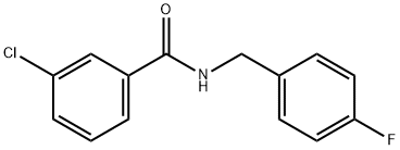 3-氯-N-(4-氟苄基)苯甲酰胺 结构式