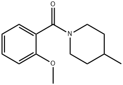1-(2-メトキシベンゾイル)-4-メチルピペリジン 化学構造式
