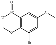 1-ブロモ-2,5-ジメトキシ-3-ニトロベンゼン 化学構造式