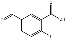 2-氟-5-醛基苯甲酸 结构式