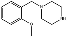1-(2-メトキシベンジル)ピペラジン 化学構造式