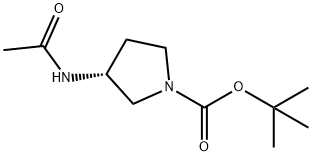 (R)-1-BOC-3-ACETAMIDOPYRROLIDINE Structure