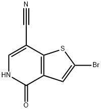 2-溴-7-氰基-5H-噻吩[3,2-C]吡啶-4-酮, 55040-43-2, 结构式