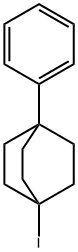1-ヨード-4-フェニルビシクロ[2.2.2]オクタン 化学構造式