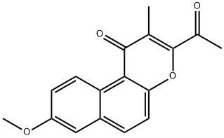 3-Acetyl-8-methoxy-2-methyl-1H-naphtho[2,1-b]pyran-1-one Structure