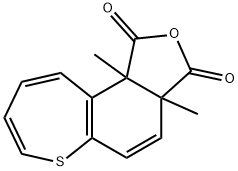 3a,10b-ジヒドロ-3a,10b-ジメチルチエピノ[3,2-e]イソベンゾフラン-1,3-ジオン 化学構造式