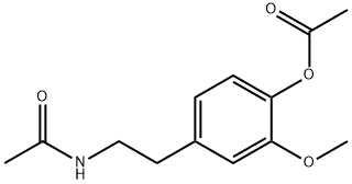 N-[2-[4-(アセチルオキシ)-3-メトキシフェニル]エチル]アセトアミド 化学構造式