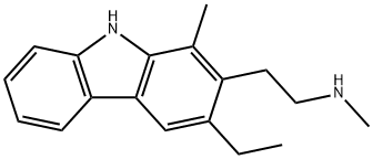 3-エチル-N,1-ジメチル-9H-カルバゾール-2-エタンアミン 化学構造式