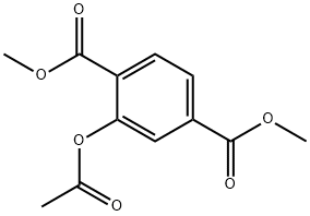 2-(アセチルオキシ)-1,4-ベンゼンジカルボン酸ジメチル 化学構造式