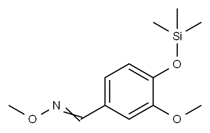 3-Methoxy-4-[(trimethylsilyl)oxy]benzaldehyde O-methyl oxime 结构式