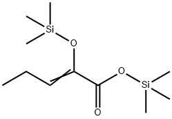 2-[(Trimethylsilyl)oxy]-2-pentenoic acid trimethylsilyl ester 结构式