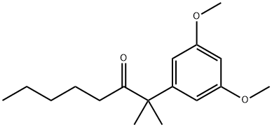2-(3,5-DIMETHOXY-PHENYL)-2-METHYL-OCTAN-3-ONE
 化学構造式