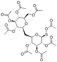 .beta.-D-Glucopyranoside, 2,3,4,6-tetra-O-acetyl-.beta.-D-glucopyranosyl 1-thio-, tetraacetate Struktur