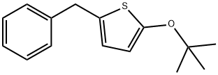 2-tert-ブチルオキシ-5-ベンジルチオフェン 化学構造式