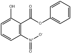 2-ヒドロキシ-6-ニトロ安息香酸フェニル 化学構造式