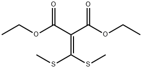 2-(BIS-METHYLSULFANYL-METHYLENE)-MALONIC ACID DIETHYL ESTER Struktur