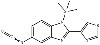 5-Isocyanato-2-(4-thiazolyl)-1-(trimethylsilyl)-1H-benzimidazole Structure